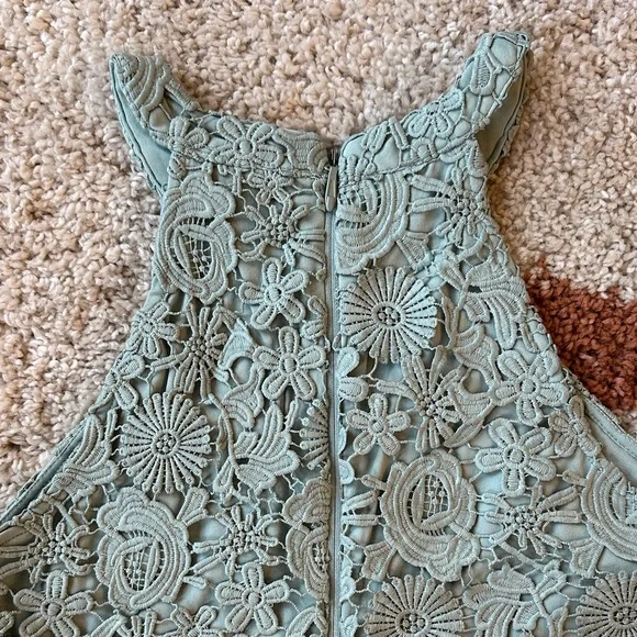 Lulu's Mint Lace Mini Dress - Picture 4 of 5